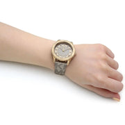  Shop Authentic Michael Kors Runway Three Hand Quartz Gold Dial Brown Leather Strap Watch For Women - MK6999 - Luxxuri