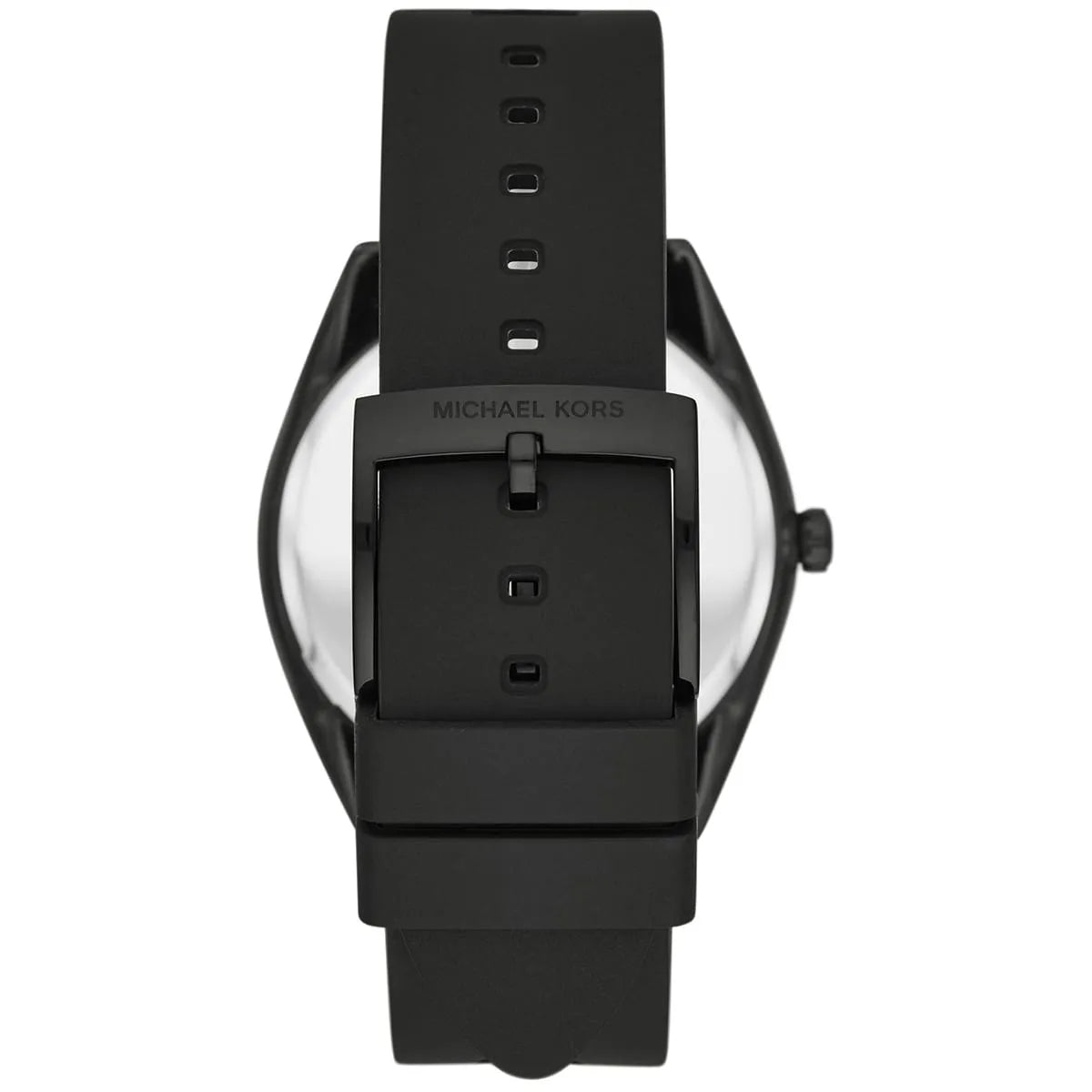  Shop Authentic Michael Kors Janelle Quartz Silver Dial Black Rubber Strap Watch For Women - MK7138 - Luxxuri