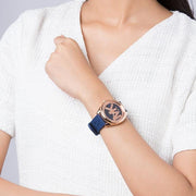  Shop Authentic Michael Kors Janelle Three Hand Blue Dial Blue Rubber Strap Watch For Women - MK7140 - Luxxuri