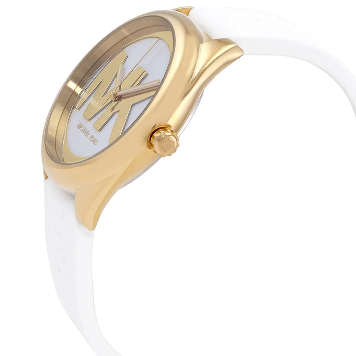  Shop Authentic Michael Kors Janelle Three Hand Silver Dial White Rubber Strap Watch For Women - MK7141 - Luxxuri