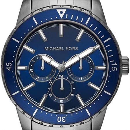  Shop Authentic Michael Kors Chronograph Cunningham Multifunction Blue Dial Grey Steel Strap Watch For Men - MK7155 - Luxxuri