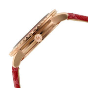  Shop Authentic Michael Kors Runway Three-Hand Quartz Red Dial Red Leather Strap Watch For Women - MK7179 - Luxxuri