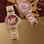  Shop Authentic Michael Kors Camille Analog Red Dial Gold Steel Strap Watch For Women - MK7196 - Luxxuri