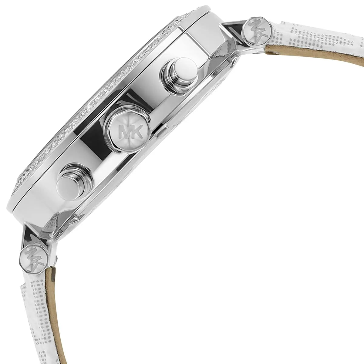  Shop Authentic Michael Kors Parker Chronograph White Dial White Leather Strap Watch For Women - MK7226 - Luxxuri