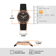  Shop Authentic Michael Kors Jessa Quartz Black Dial Black Silicone Strap Watch For Women - MK7266 - Luxxuri