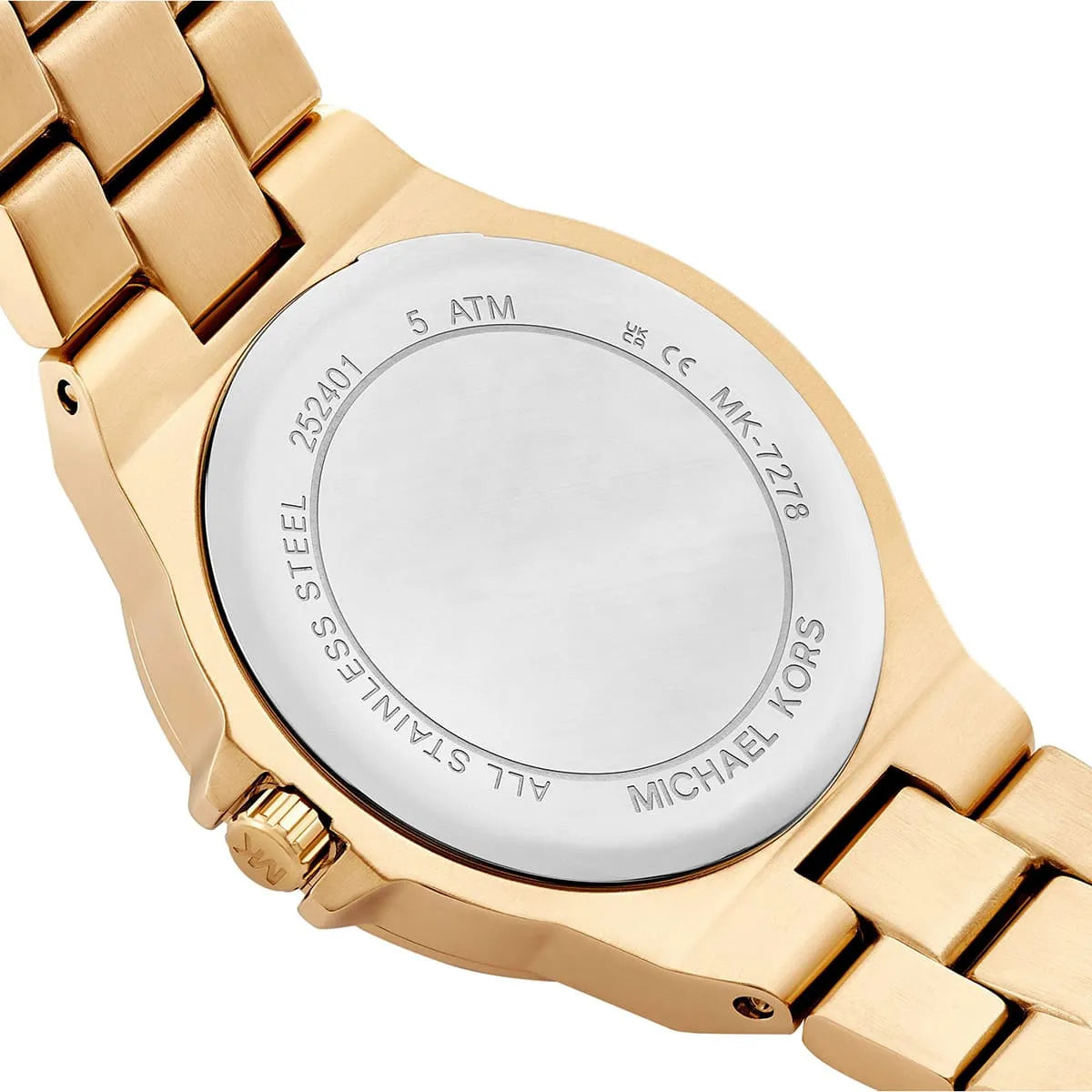  Shop Authentic Michael Kors Lennox Three-Hand Silver Dial Gold Steel Strap Watch For Women - MK7278 - Luxxuri