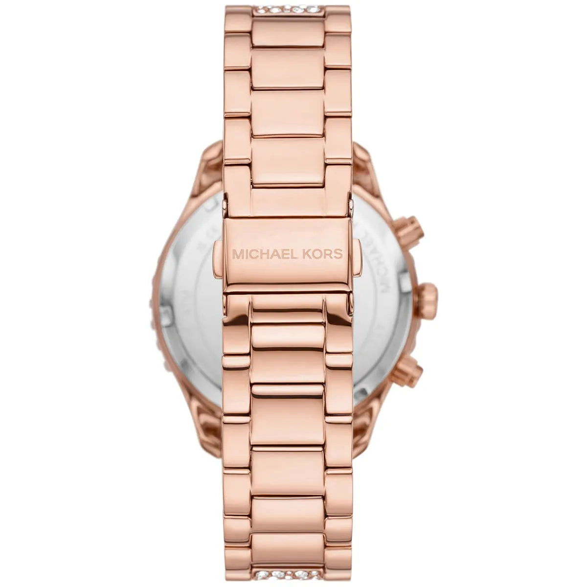  Shop Authentic Michael Kors Layton Chronograph Rose Gold Dial Rose Gold Steel Strap Watch For Women - MK7285 - Luxxuri