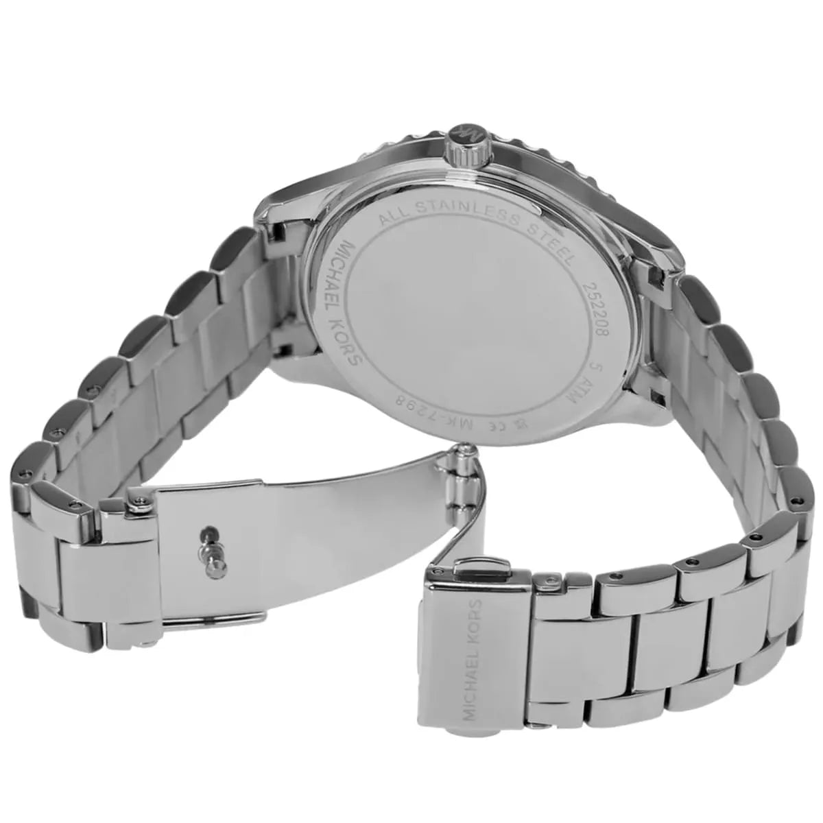  Shop Authentic Michael Kors Layton Three Hand Pink Dial Silver Steel Strap Watch For Women - MK7298 - Luxxuri