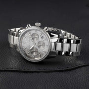  Shop Authentic Michael Kors Ritz Chronograph Crystals Silver Dial Silver Steel Strap Watch For Women - MK7301 - Luxxuri