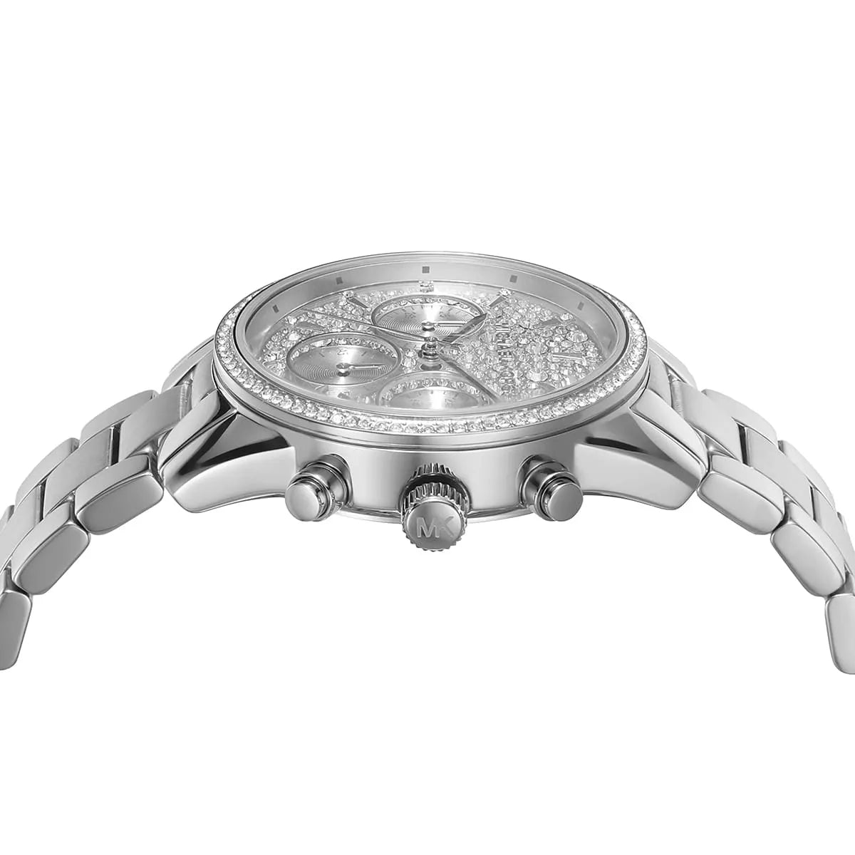  Shop Authentic Michael Kors Ritz Chronograph Crystals Silver Dial Silver Steel Strap Watch For Women - MK7301 - Luxxuri