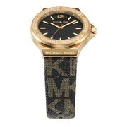  Shop Authentic Michael Kors Lennox Three Hand Black Dial Black Leather Strap Watch For Women - MK7307 - Luxxuri