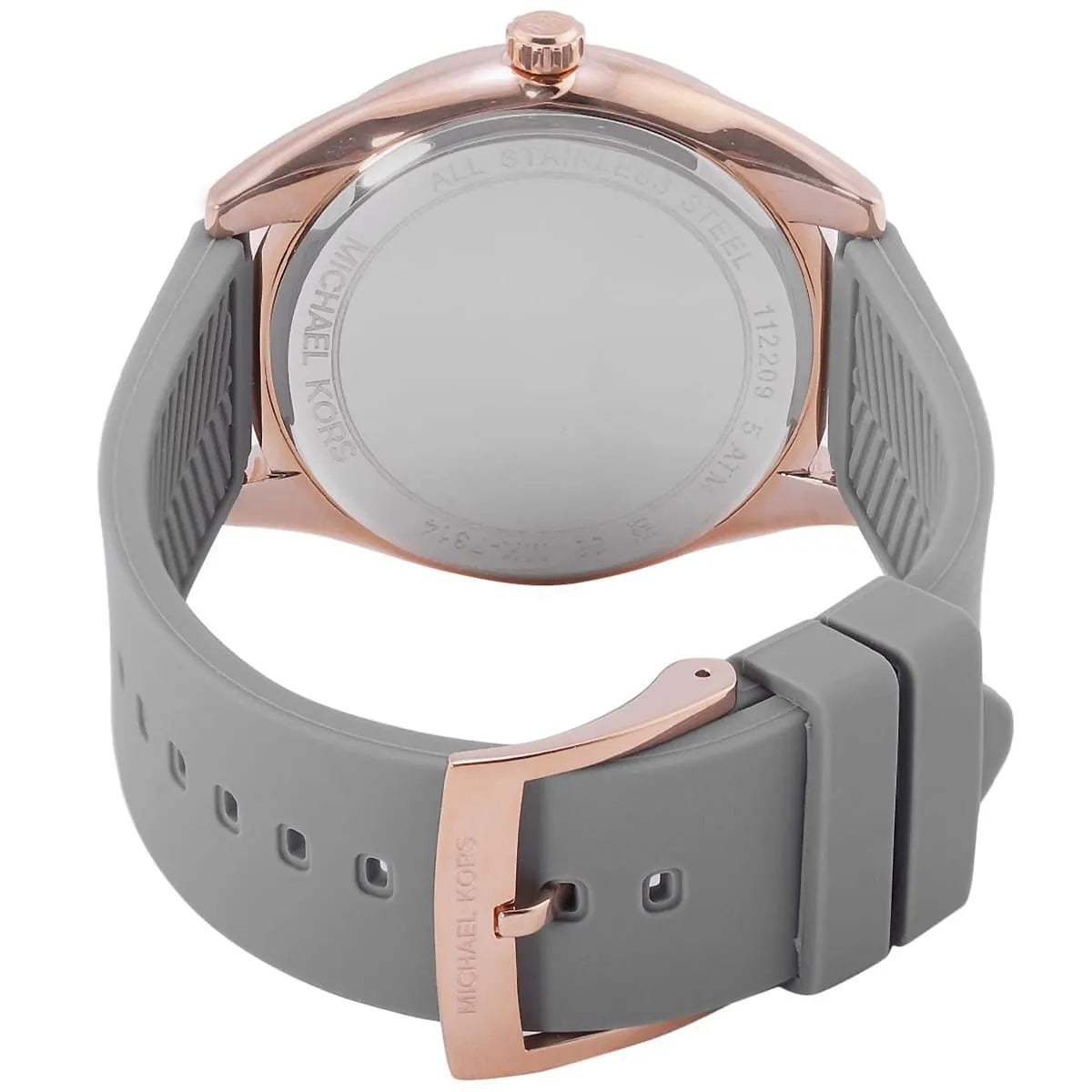  Shop Authentic Michael Kors Janelle Three Hand Grey Dial Grey Rubber Strap Watch For Women - MK7314 - Luxxuri