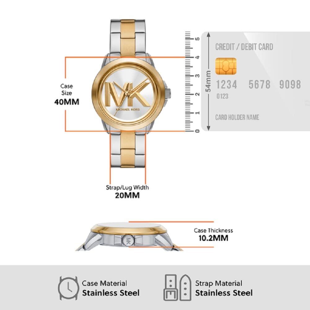  Shop Authentic Michael Kors Analog Silver Dial Two Tone Steel Strap Watch For Women - MK7319 - Luxxuri