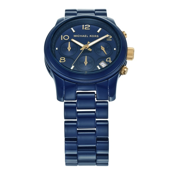  Shop Authentic Michael Kors Runway Analog Blue Dial Blue Steel Strap Watch for Women - MK7332 - Luxxuri