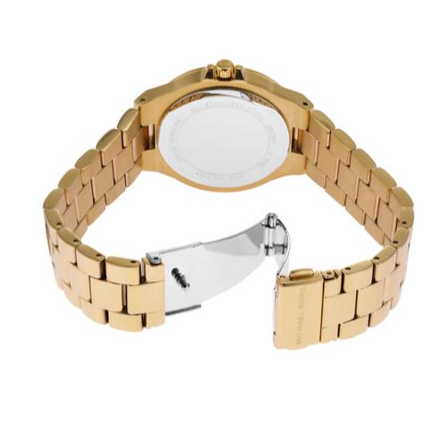  Shop Authentic Michael Kors Lenox Three Hand Silver Dial Gold Steel Strap Watch For Women - MK7361 - Luxxuri