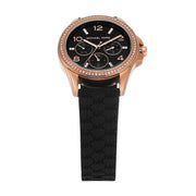  Shop Authentic Michael Kors Mini Pilot Black Dial Black Silicone Strap Watch For Women - MK7373 - Luxxuri