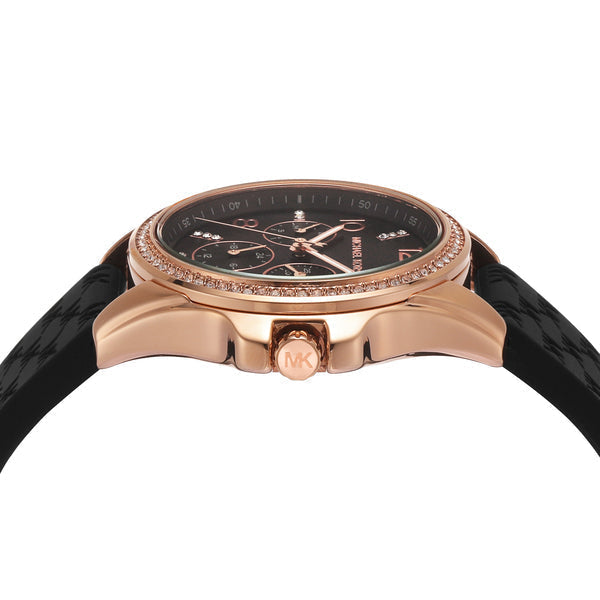  Shop Authentic Michael Kors Mini Pilot Black Dial Black Silicone Strap Watch For Women - MK7373 - Luxxuri