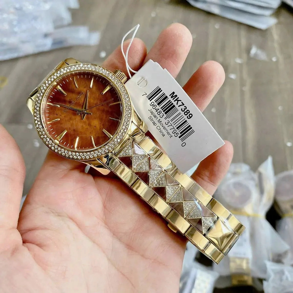  Shop Authentic Michael Kors Runway Three Hand Brown Dial Two Tone Steel Strap Watch For Women - MK7389 - Luxxuri
