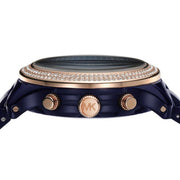  Shop Authentic Michael Kors Runway Chronograph Blue Dial Blue Steel Strap Watch for Women - MK7423 - Luxxuri