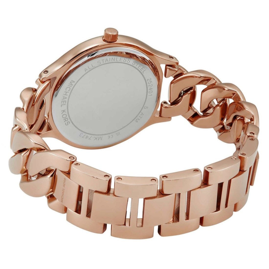  Shop Authentic Michael Kors Runway Three-Hand Silver Dial Rose Gold Steel Strap Watch for Women - MK7473 - Luxxuri