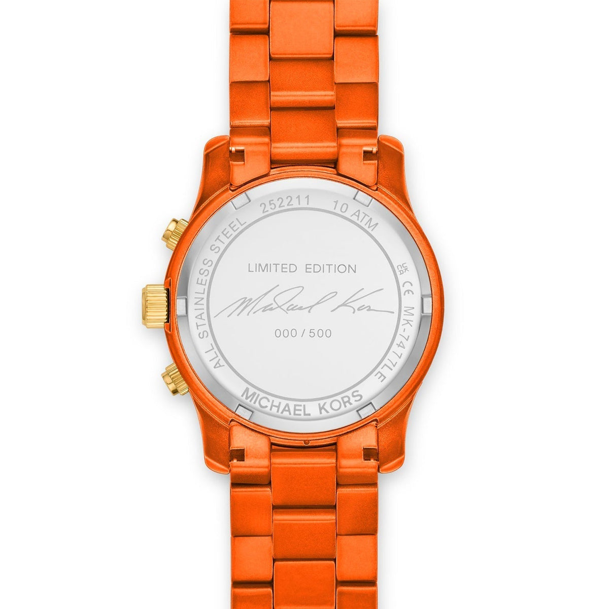  Shop Authentic Michael Kors Runway Chronograph Limited Edition Orange Dial Orange Steel Strap Watch for - MK7477LE - Luxxuri