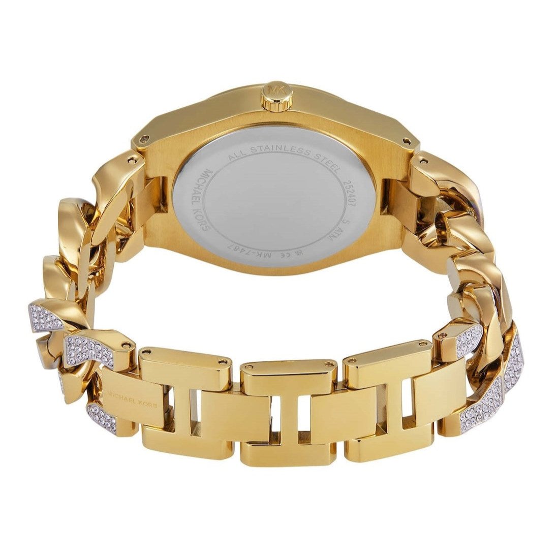  Shop Authentic Michael Kors Lennox Pavé Crystals Silver Dial Two Tone Steel Strap Watch for Women - MK7487 - Luxxuri