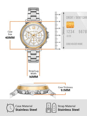  Shop Authentic Michael Kors Maren Chronograph Silver Dial Silver Steel Strap Watch for Women - MK7495 - Luxxuri