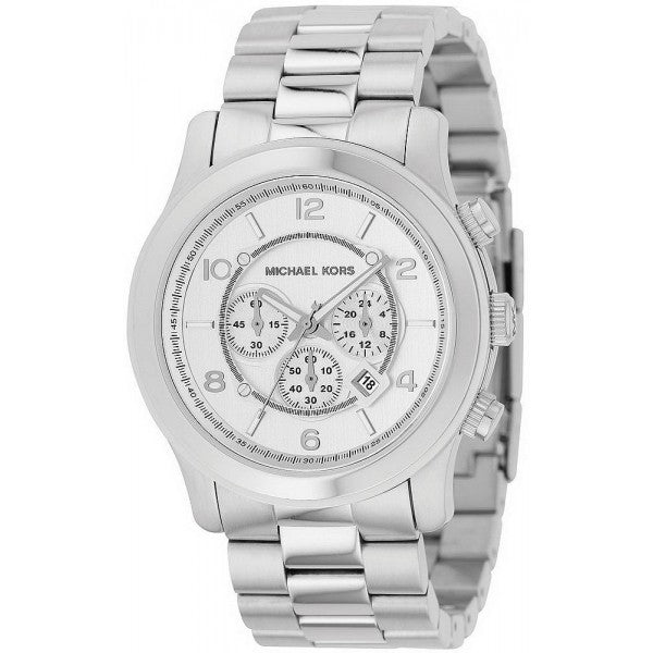  Shop Authentic Michael Kors Runway Chronograph Silver Dial Silver Steel Strap Watch for Men - MK8060 - Luxxuri
