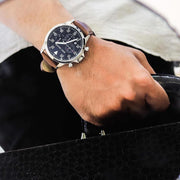  Shop Authentic Michael Kors Gage Chronograph Blue Dial Brown Leather Strap Watch For Men - MK8362 - Luxxuri