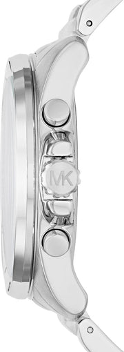  Shop Authentic Michael Kors Brecken Chronograph Blue Dial Two Tone Steel Strap Watch For Men - MK8437 - Luxxuri