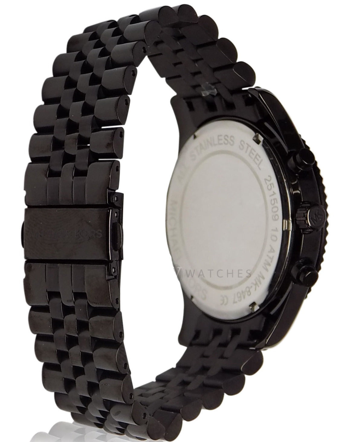  Shop Authentic Michael Kors Lexington Chronograph Black Dial Black Steel Strap Watch For Men - MK8467 - Luxxuri