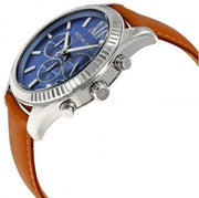 Shop Authentic Michael Kors Lexington Chronograph Blue Dial Brown Leather Strap Watch For Men - MK8537 - Luxxuri