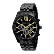  Shop Authentic Michael Kors Lexington Chronograph Black Dial Black Steel Strap Watch for Men - MK8603 - Luxxuri