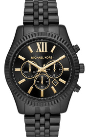  Shop Authentic Michael Kors Lexington Chronograph Black Dial Black Steel Strap Watch for Men - MK8603 - Luxxuri