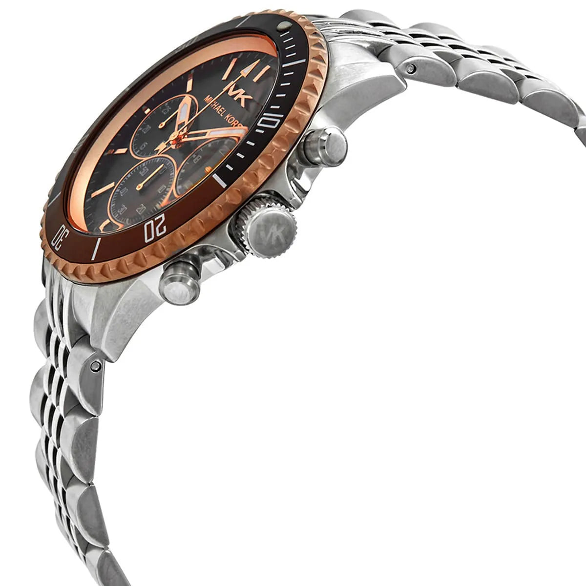  Shop Authentic Michael Kors Bayville Chronograph Black Dial Silver Steel Strap Watch For Men - MK8725 - Luxxuri