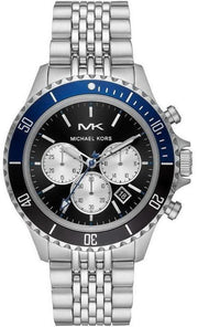  Shop Authentic Michael Kors Bayville Chronograph Black Dial Silver Steel Strap Watch For Men - MK8749 - Luxxuri