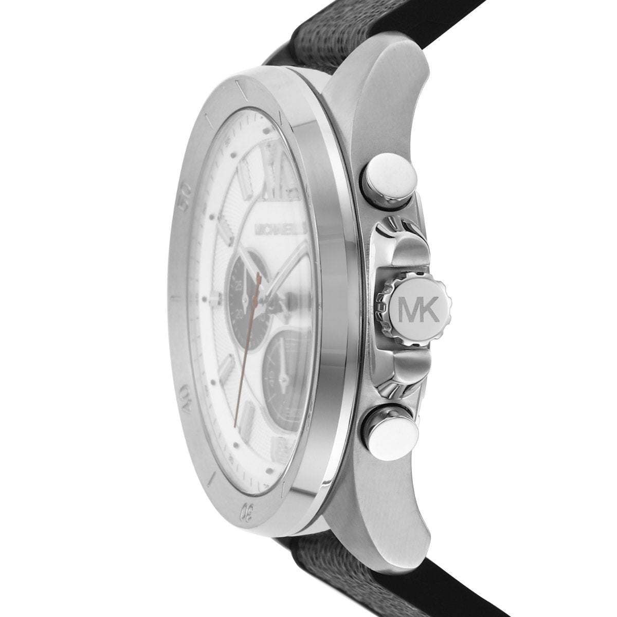  Shop Authentic Michael Kors Brecken Chronograph Silver Dial Grey Leather Strap Watch For Men - MK8922 - Luxxuri