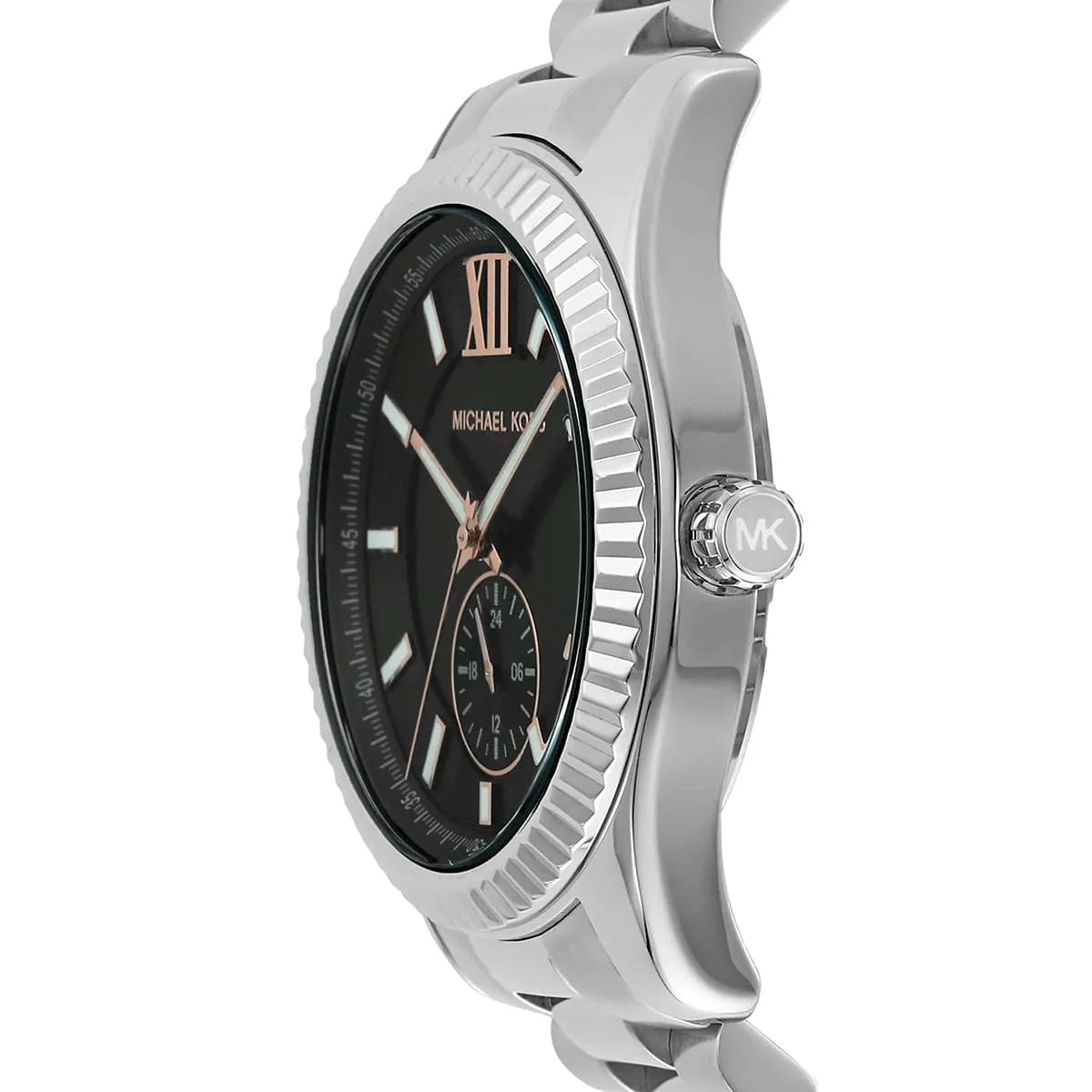  Shop Authentic Michael Kors Lexington Quartz Black Dial Silver Steel Strap Watch For Women - MK8946 - Luxxuri