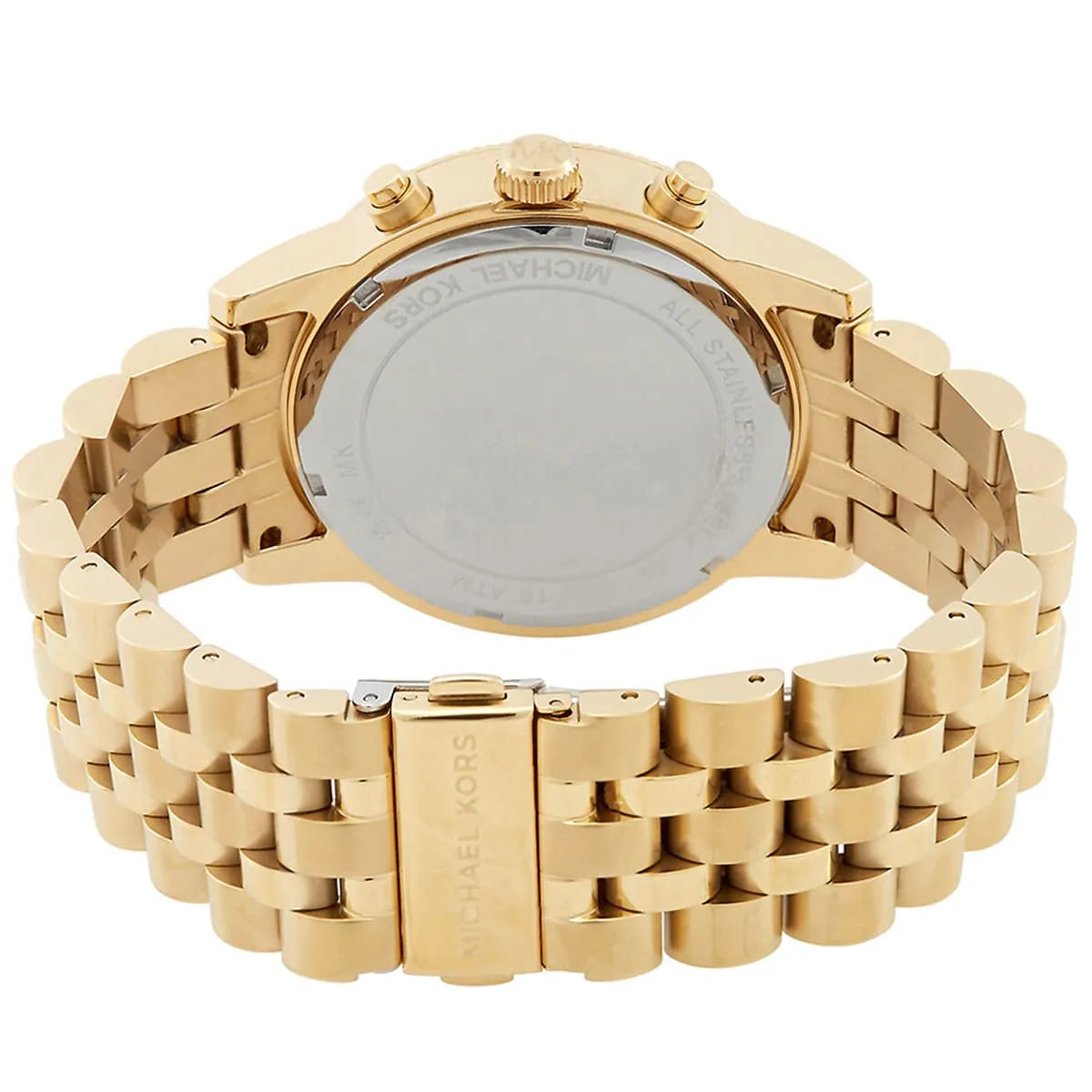  Shop Authentic Michael Kors Hutton Chronograph Gold Dial Gold Steel Strap Watch For Men - MK8953 - Luxxuri