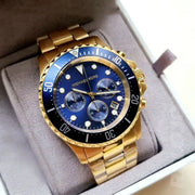  Shop Authentic Michael Kors Everest Chronograph Blue Dial Two Tone Steel Strap Watch For Men - MK8978 - Luxxuri