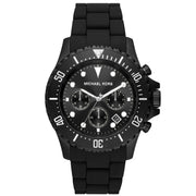  Shop Authentic Michael Kors Everest Chronograph Black Dial Black Silicone Strap Watch For Men - MK8980 - Luxxuri