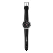  Shop Authentic Michael Kors Sullivan Chronograph Black Dial Black Leather Strap Watch For Men - MK8997 - Luxxuri