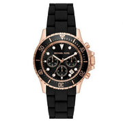  Shop Authentic Michael Kors Everest Chronograph Black Dial Black Silicone Strap Watch For Men - MK9055 - Luxxuri