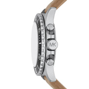  Shop Authentic Michael Kors Everest Analog White Dial Brown Leather Strap Watch For Men - MK9092 - Luxxuri