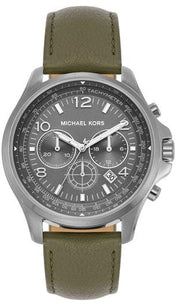  Shop Authentic Michael Kors Pilot Chronograph Grey Dial Grey Leather Strap Watch for Men - MK9129 - Luxxuri