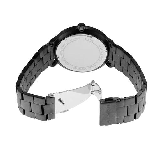  Shop Authentic Michael Kors Blake Three-Hand Black Dial Black Steel Strap Watch for Men - MK9135 - Luxxuri