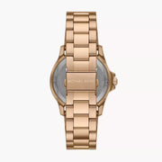  Shop Authentic Michael Kors Everest Three Hand Quartz Black Dial Gold Steel Strap Watch For Men - MK9140 - Luxxuri