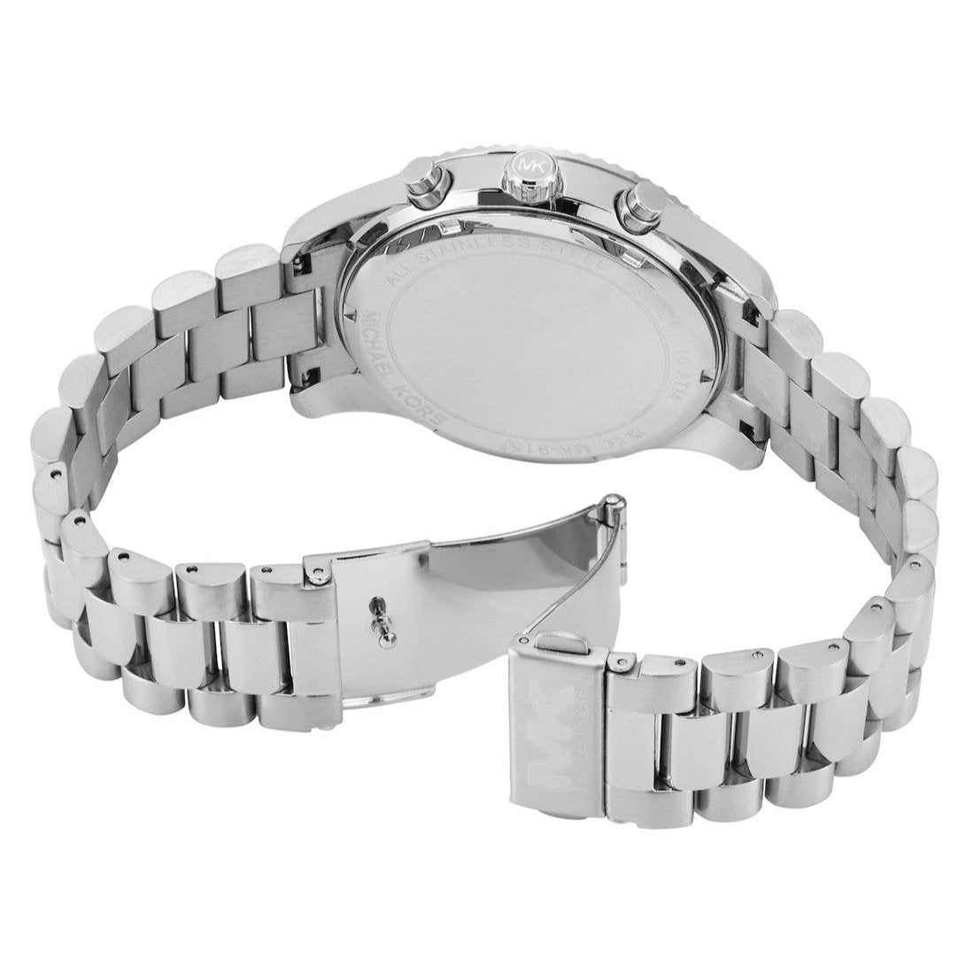  Shop Authentic Michael Kors Lexington Chronograph Green Dial Silver Steel Strap Watch for Women - MK9152 - Luxxuri