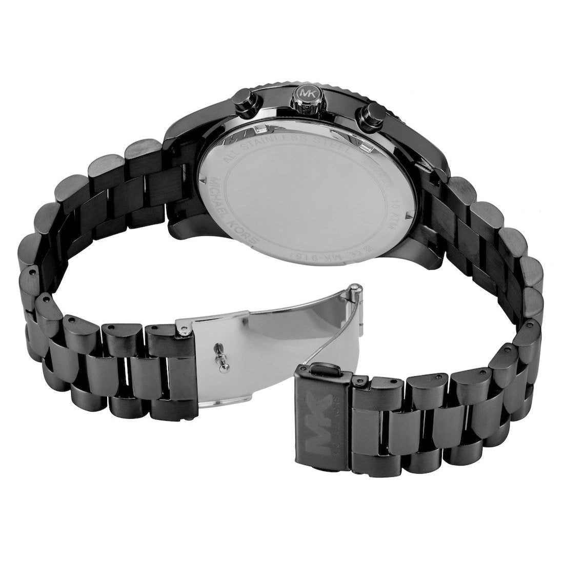  Shop Authentic Michael Kors Lexington Chronograph Black Dial Black Steel Strap Watch for Men - MK9154 - Luxxuri