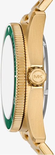  Shop Authentic Michael Kors Maritime Analog Green Dial Gold Steel Strap Watch for Men - MK9162 - Luxxuri